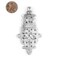 The Bead Chest Silver Ethiopian Coptic Cross Pendant, African Abyssinian Design, Orthodox Christian Pendant for Jewelry